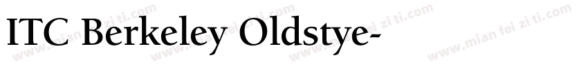 ITC Berkeley Oldstye字体转换